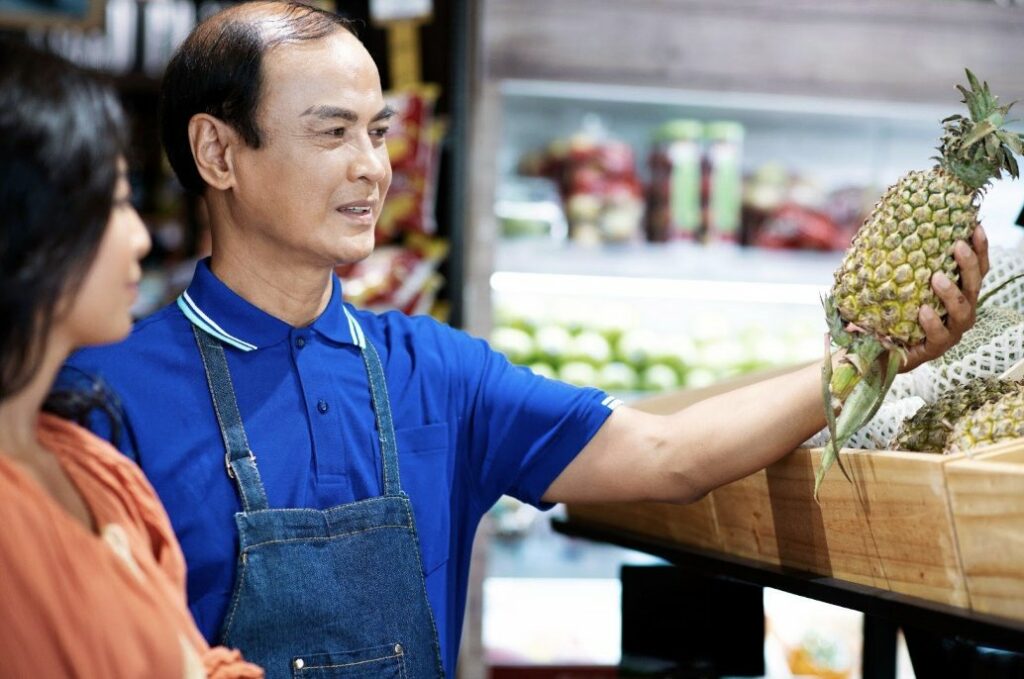 Customer in supermarket