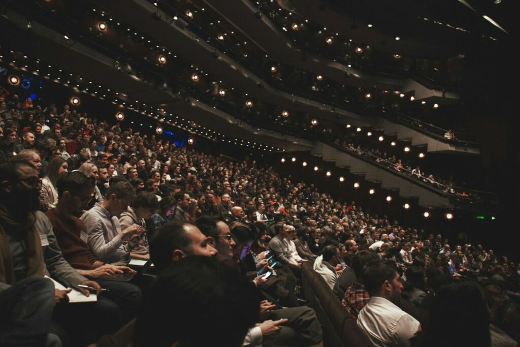 Audience paying attention