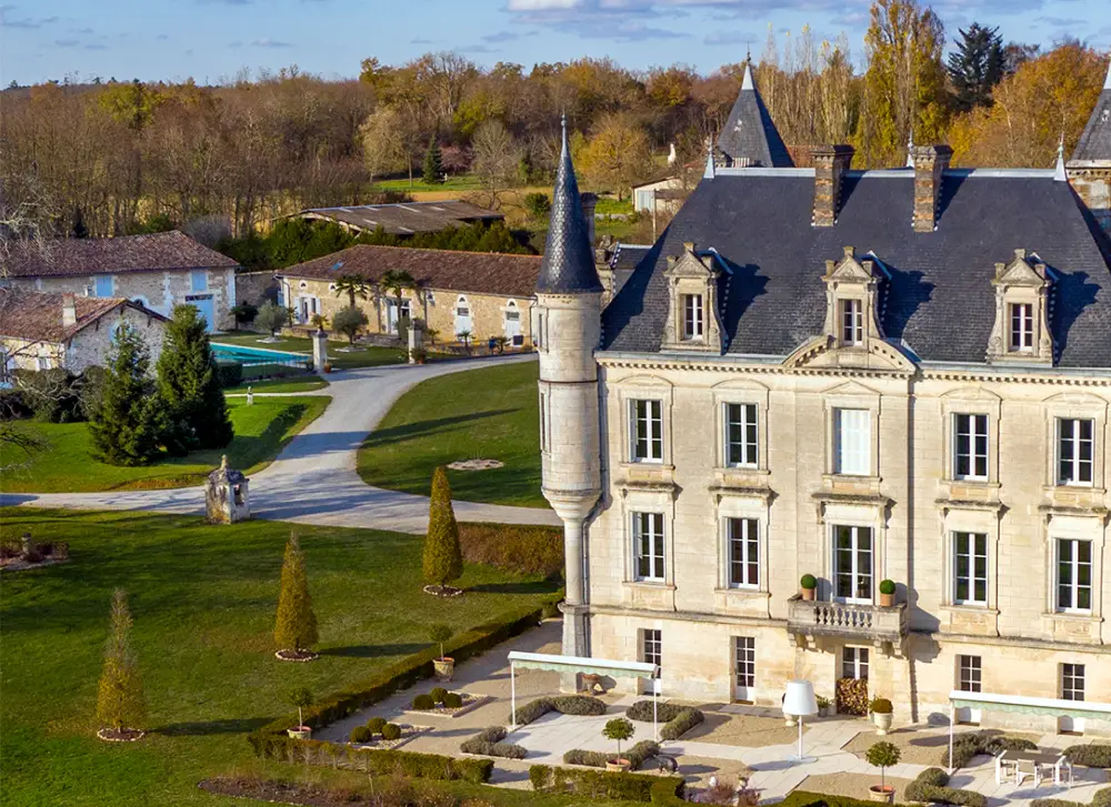 Chateau aerial landscape