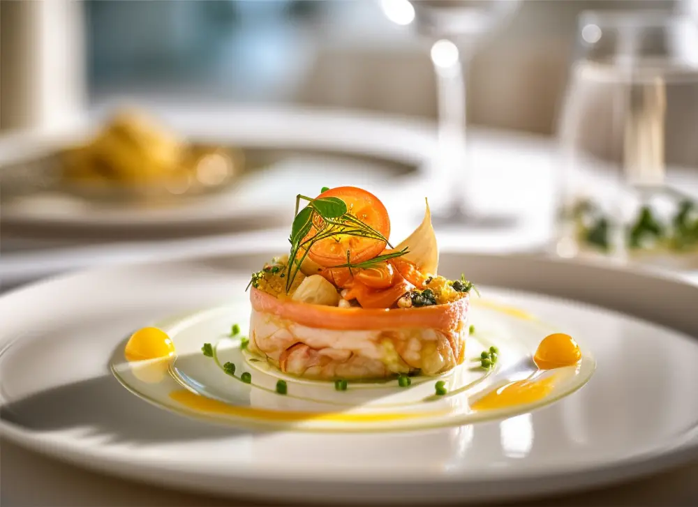 Gourmet plated dish