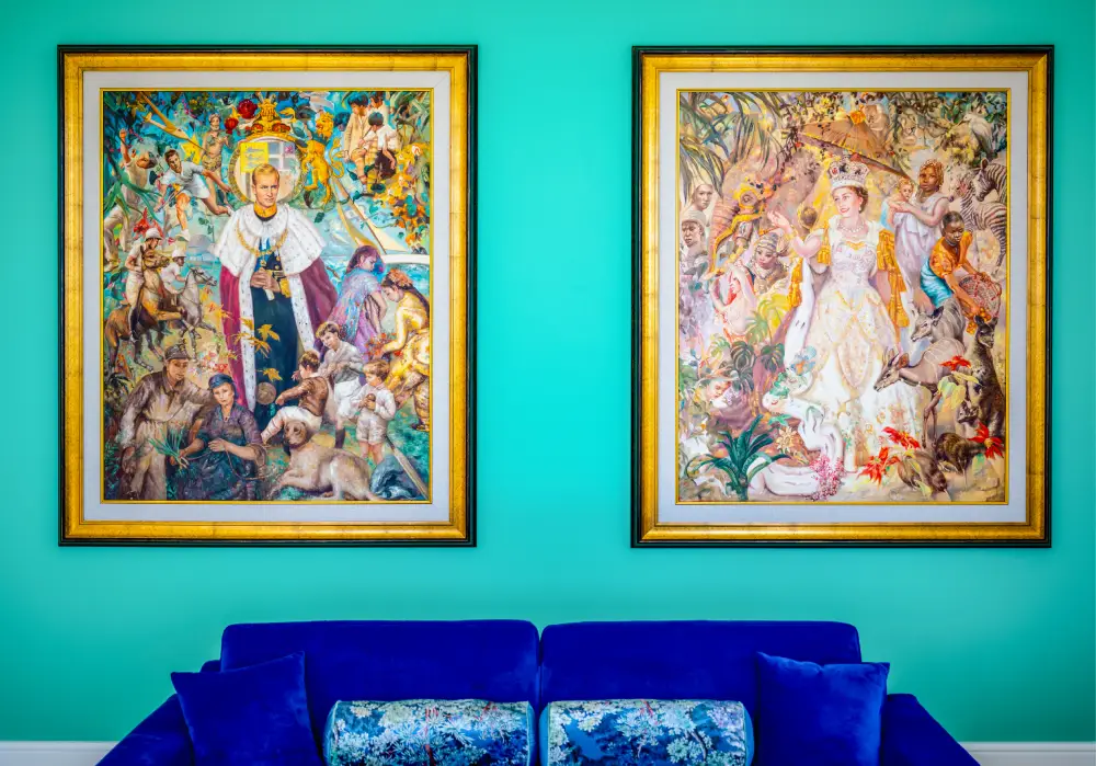 Colorful art gallery