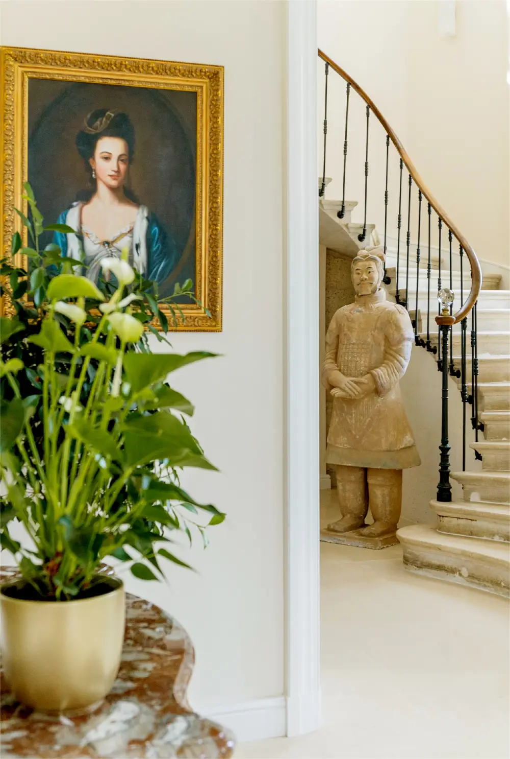 Interior staircase decor