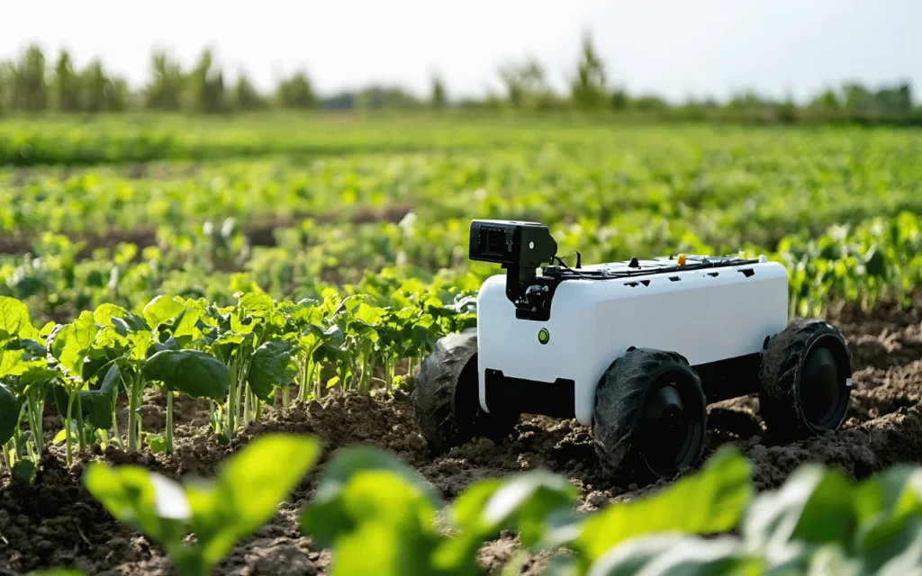 China’s AI Strategy Applied to Smart Agriculture: Small Field Robots Monitoring Crops
