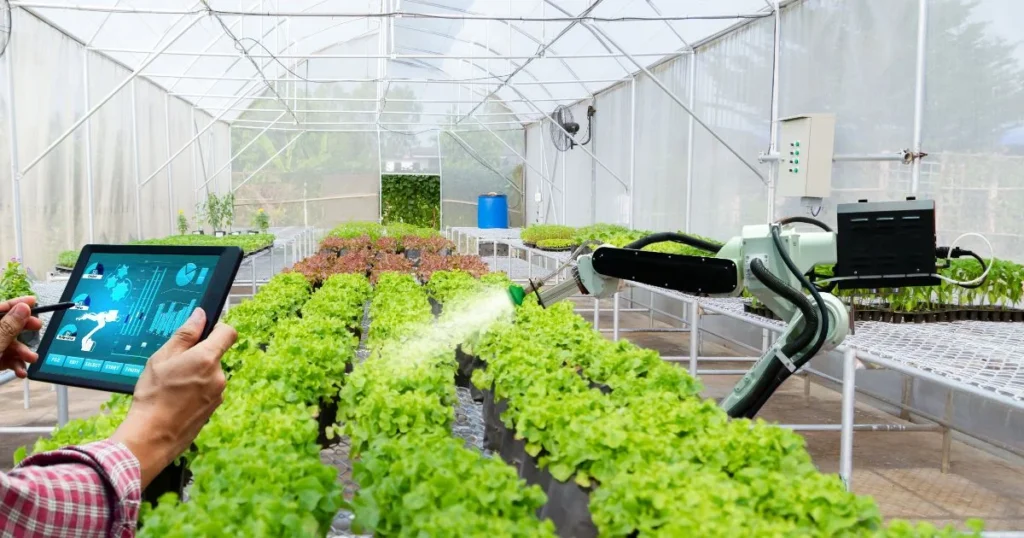 AI-controlled robotic system supporting smart agriculture operations