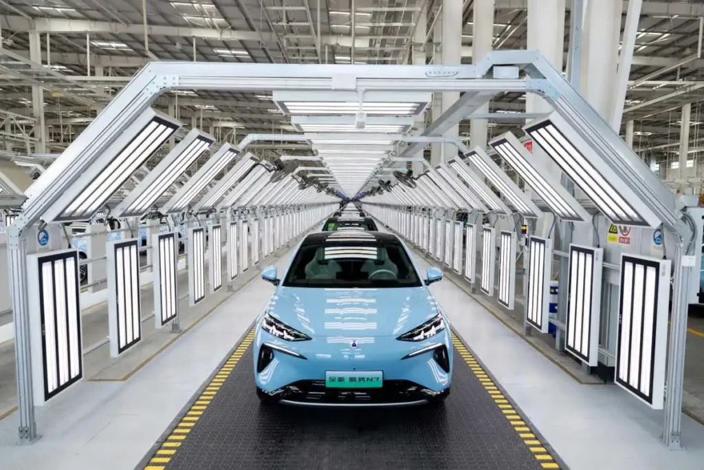 Electric vehicle production line reflecting practical green purchasing trends in China