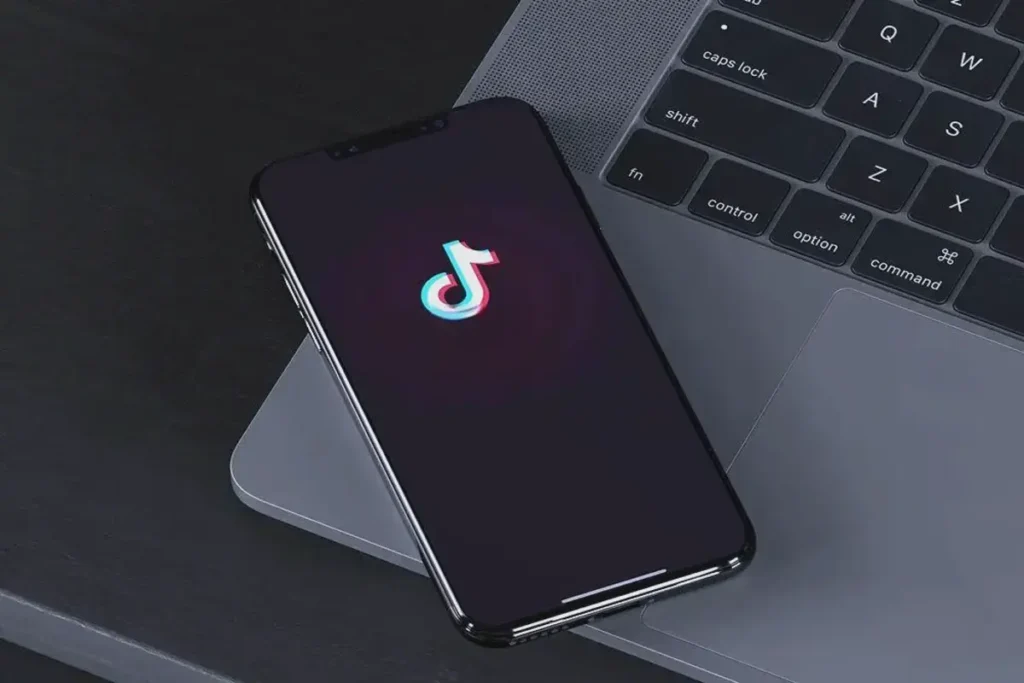 Smartphone showing Douyin logo on screen