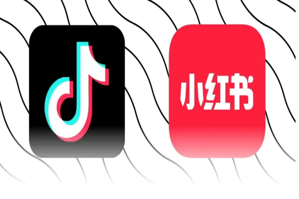 Comparison of Douyin and Xiaohongshu app icons