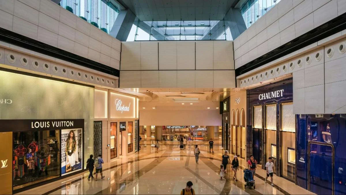 Luxury retail mall showing how brands in China compete for trust, premium value, and consumer attention