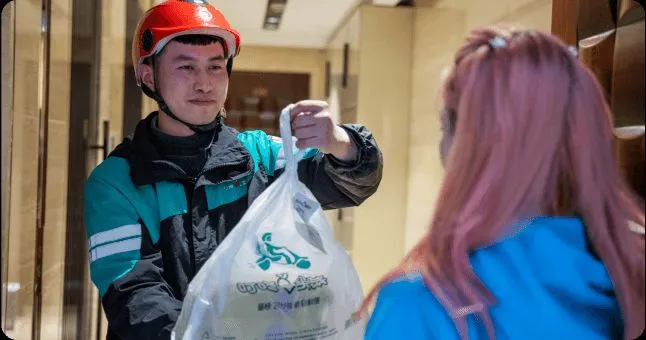 Food and grocery delivery apps shown on a smartphone screen