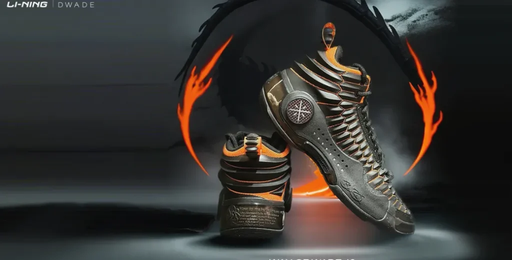 Li-Ning DWade sneaker in black and orange