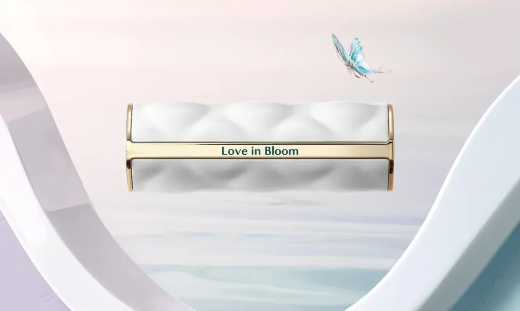 Florasis Love in Bloom lipstick case with butterfly