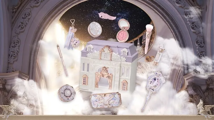 Flower Knows gift set displayed in dreamy clouds