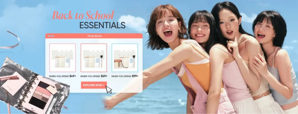 Judydoll back-to-school makeup campaign with models and product gifts