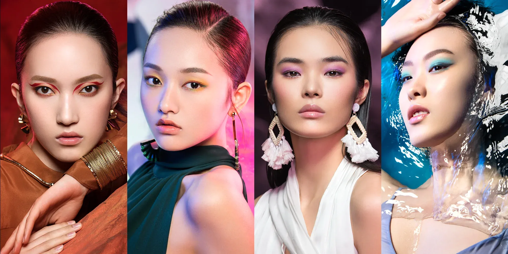 Models wearing Perfect Diary makeup looks