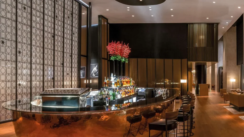 Luxury bar with contemporary Italian design