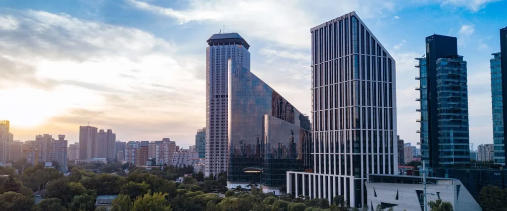 Exterior view of Bulgari Hotel Beijing