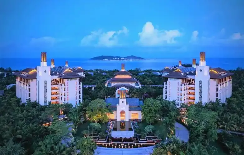 Luxury hotel resort overlooking the sea in China