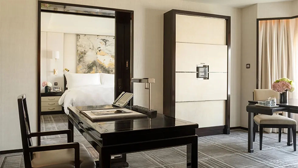 Elegant suite with separate bedroom and living area